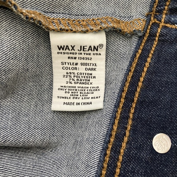 NWT Wax Jean Women's Dark Blue Short Stretch Long Sleeve Denim Jacket - SZ 1X - Picture 11 of 14